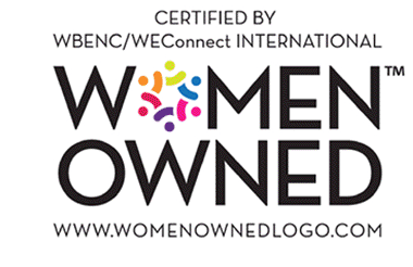 The Certified By WBENC/WEConnect International logo.