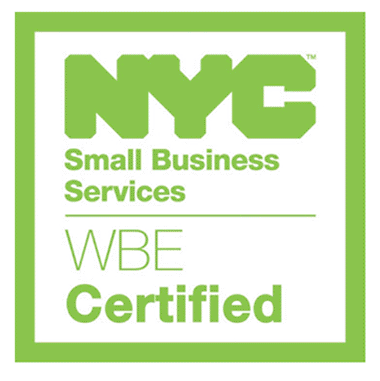 The New York City Small Business Services WBE Certified Logo.
